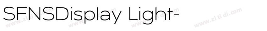 SFNSDisplay Light字体转换